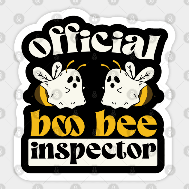Official boo bee inspector Halloween Sticker by The WYLD Tribe